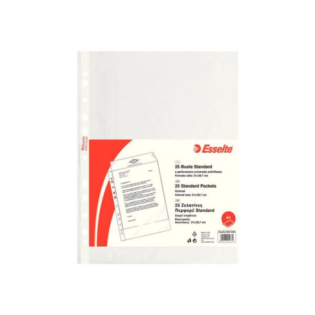 Esselte Standard - Busta trasparente - per A4 - trasparente (pacchetto di 25)