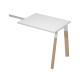 Allungo scrivanie Woody Superior - 80 x 60 x 72,5 cm - piano bianco