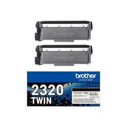 Brother TN2320 TWIN - Confezione da 2 - Alta resa - nero - originale - cartuccia toner - per Brother DCP-L2500, L2520, L2560, H