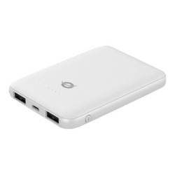 Conceptronic AVIL MINI - Powerbank - 5000 mAh - 10 Watt - 2 A - 2 connettori di uscita (USB) - bianco