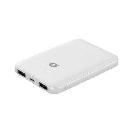 Conceptronic AVIL MINI - Powerbank - 5000 mAh - 10 Watt - 2 A - 2 connettori di uscita (USB) - bianco