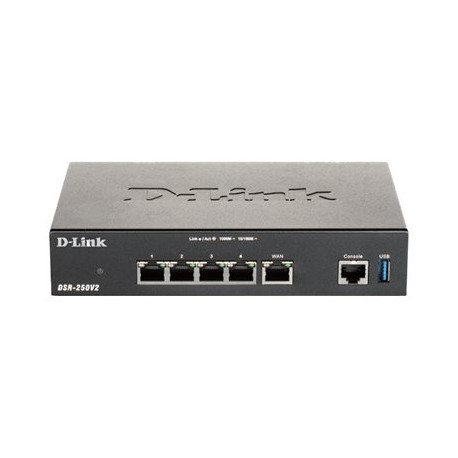 D-Link DSR-250V2 - Router - switch a 4 porte - GigE