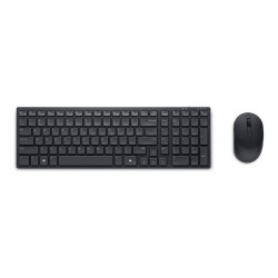 Dell Silent Keyboard and Mouse KM555 - Set mouse e tastiera - senza fili - 2.4 GHz, Bluetooth 5.1 - QWERTY - USA Internazionale