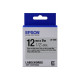 Epson LabelWorks LK-4SBE - Nero su argento opaco - Rotolo (1,2 cm x 2,9 m) 1 cassetta(e) rotolo di etichette - per LabelWorks L