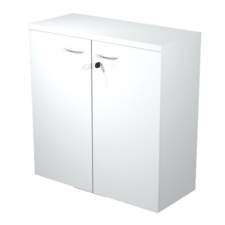 Armadio modulare basso - a 2 ante battenti - 90x44x85cm - bianco - Artexport