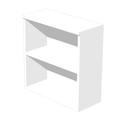 Armadio modulare basso - a giorno - 90x44x85 cm - bianco - Artexport