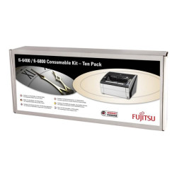 Fujitsu Consumable Kit - Kit materiali di consumo scanner (pacchetto di 10) - per fi-6400, 6800