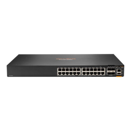 HPE Aruba 6200F 24G 4SFP+ Switch - Switch - L3 - gestito - 24 x 10/100/1000 + 4 x 1 Gigabit / 10 Gigabit SFP+ - montabile su ra