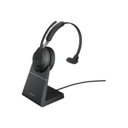 Jabra Evolve2 65 MS Mono - Cuffie con microfono - on-ear - convertibile - Bluetooth - senza fili - USB-A - isolamento dal rumor