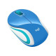 Logitech M187 - Mouse - ottica - senza fili - 2.4 GHz - ricevitore wireless USB - blu