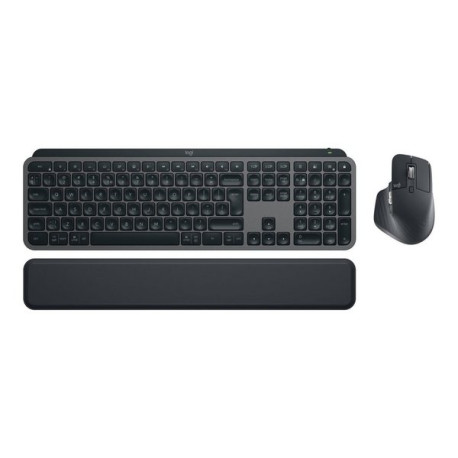 Logitech MX Keys S Combo - Set mouse e tastiera - retroilluminato - senza fili - Bluetooth LE - AZERTY - Francese - interruttor