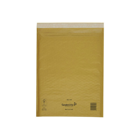 Mail Lite - Busta postale - 220 x 260 mm - rettangolare - estremità aperta - autoadesiva - pluriball - oro - pacco da 10