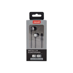 Maxell METALLIX - Auricolari con microfono - in-ear - cablato - jack 3,5 mm - grigio spazio