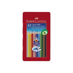 Faber-Castell GRIP 2001 - Pastello colorato - colori assortiti (pacchetto di 12)