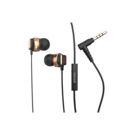 Maxell METALLIX - Auricolari con microfono - in-ear - cablato - jack 3,5 mm - oro