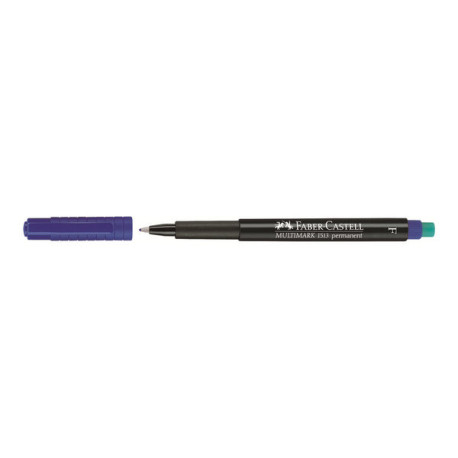 Faber-Castell MULTIMARK - Marcatore - permanente - blu - 0.6 mm - fine - con gomma