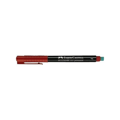 Faber-Castell MULTIMARK 1513 - Marcatore - permanente - marrone - 0.6 mm - fine - con gomma