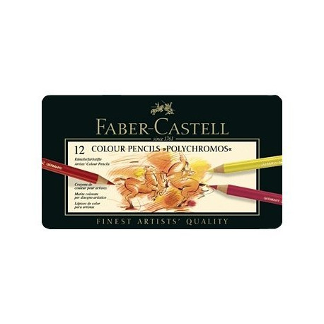 Faber-Castell Polychromos - Pastello colorato - 3.8 mm (pacchetto di 12)