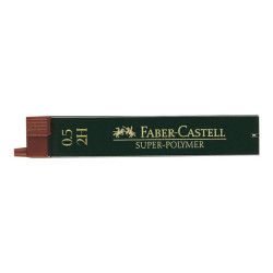 Faber-Castell Super-Polymer - Mina per matita - 2H - 0.5 mm (pacchetto di 12) - per TK-FINE VARIO L