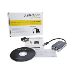 StarTech.com Adattatore scheda USB 3.0 a DVI con hub USB a 1 porta – 1920x1200 (USB32DVIEH) - Adattatore video esterno - T5-302