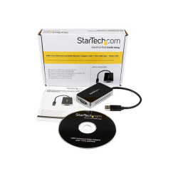 StarTech.com Adattatore scheda video esterna per più monitor USB 3.0 a VGA con hub USB a 1 porta - 1920x1200 - Adattatore video