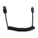 StarTech.com Cavo connettore Lightning a 8 pin Apple a USB a spirale da 60 cm per iPhone / iPod / iPad - Nero (USBCLT60CMB) - C