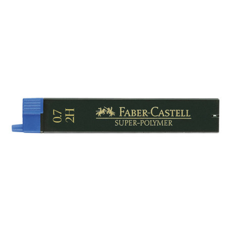 Faber-Castell Super-Polymer - Mina per matita - 2H - 0.7 mm (pacchetto di 12) - per GRIP 2011- GRIP PLUS- TK-FINE VARIO L