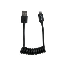 StarTech.com Cavo da Lightning a USB a spirale da 0,3 m - Cavo di ricarica Lightning per iPhone / iPad / iPod - Certificato App