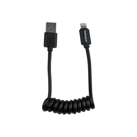 StarTech.com Cavo da Lightning a USB a spirale da 0,3 m - Cavo di ricarica Lightning per iPhone / iPad / iPod - Certificato App