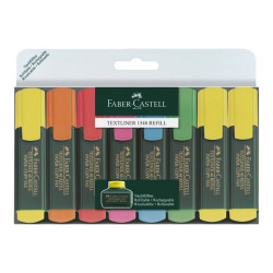 Faber-Castell TEXTLINER 1548 REFILL - Evidenziatore - inchiostro base acqua - 1-2-5 mm (pacchetto di 8)