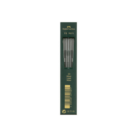 Faber-Castell TK 9071 - Mina per matita - 2B - nero intenso - 2 mm (pacchetto di 10) - per TK 4600, 9400, 9500