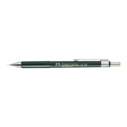 Faber-Castell TK-FINE 9713 - Portamina - polimero - HB - 0.35 mm - retrattile - con gomma