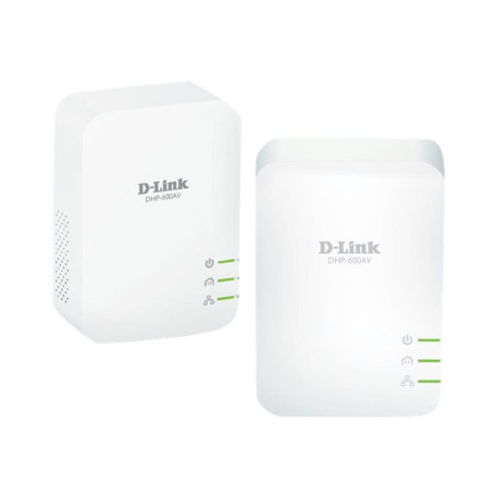 D-Link PowerLine AV2 600 Gigabit Starter Kit DHP-601AV - Kit adattatore powerline - GigE, HomePlug AV (HPAV) - collegabile a pa