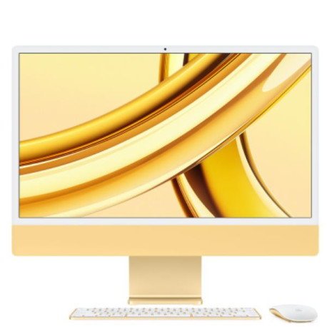 Apple iMac 24' con display Retina 4,5K Chip Apple M3 con CPU 8-core e GPU 10-core - Giallo