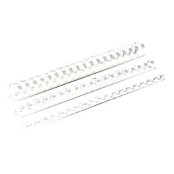 Fellowes - 16 mm - 30 cm - A4 (210 x 297 mm) - 120 fogli - bianco - 100 pezzi pettine per la rilegatura in plastica - per Fello