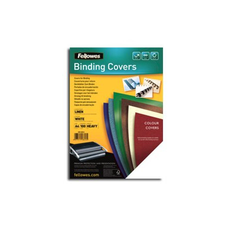 Fellowes - A4 (210 x 297 mm) - bianco - 250 g/m² - 100 pezzi copertina per rilegatura