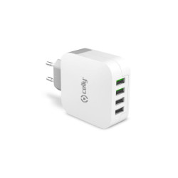 Celly - TC4USBTURBO - 4 USB-A Wall Charger 22.5W TURBO