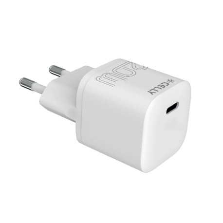 Celly - UCTC1USBC20W - Ultra Compact Wall Charger 20W ULTRA COMPACT