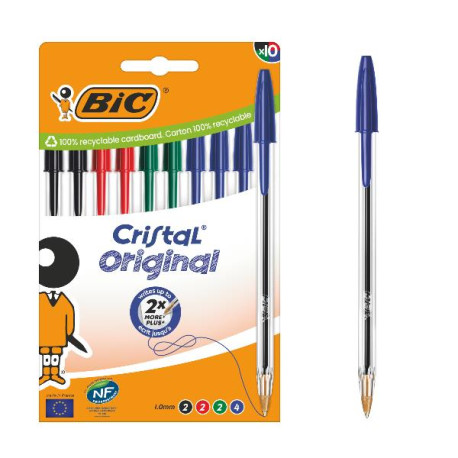 BIC CF10 CRISTAL MED ASSORTITO 1MM