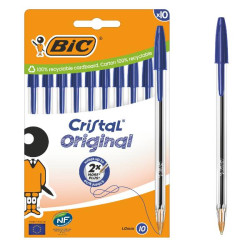 BIC CF10 CRISTAL MED BLU 1MM