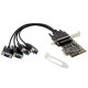 Conceptronic SCHEDA PCI EXPRESS 4-PORTE SERIALE DB9 RS232