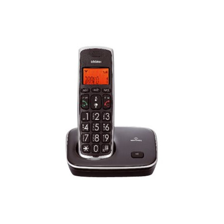 Brondi BRAVO GOLD - Telefono cordless con ID chiamante - DECTGAP - nero