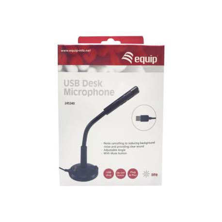 Equip 245340 - Microfono - USB - nero