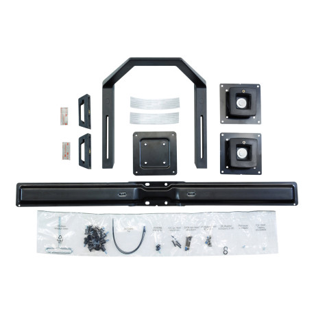 Ergotron - Kit montaggio (impugnatura, supporto per doppio monitor) - per 2 display LCD - nero - dimensione schermo: 17"-24" - 