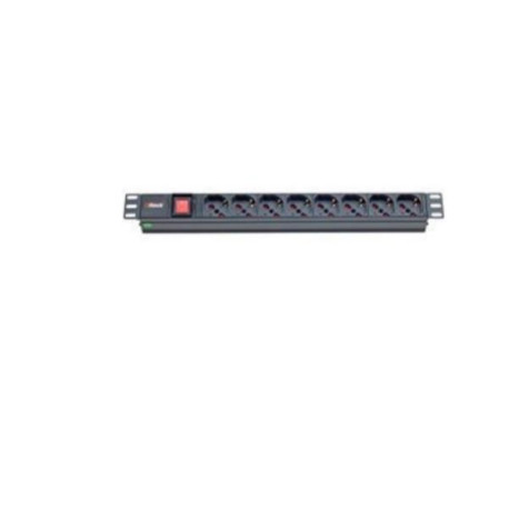 ITrack PDU 1U 8 PRESE UNIVERSALE CON INTERRUTTORE LUMINOSO - SPINA SCHUKO 16A