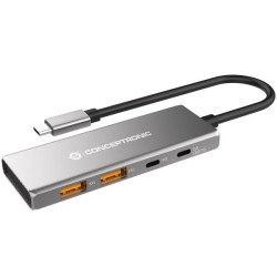 HUB USB 3.2 Gen 2 4-PORTE, 10 Gbps, 2xUSB-C, 2xUSB-A, USB PD da 100W