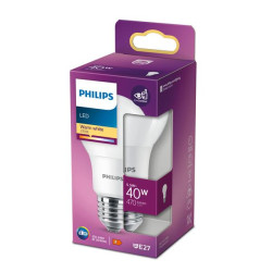 Philips lampadina LED, E27, calda, 470 Lumen