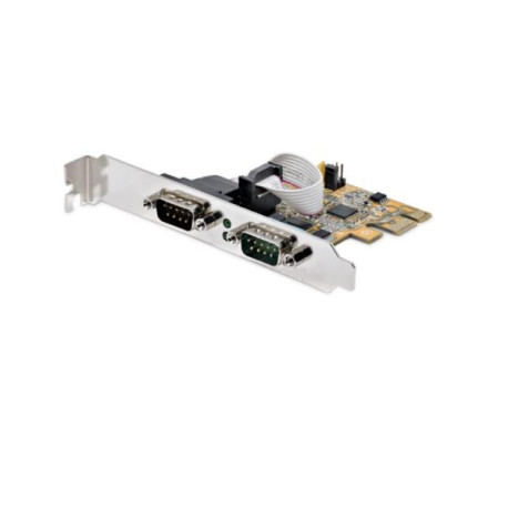 Startech Scheda seriale PCI Express a due porte - Scheda di interfaccia seriale da PCIe a 2x RS232 (DB9)- Scheda PCIe con staff