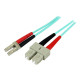 StarTech.com 1m Fiber Optic Cable - 10 Gb Aqua - Multimode Duplex 50/125 - LSZH - LC/SC - OM3 - LC to SC Fiber Patch Cable - Ca