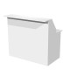 Modulo reception Prestige - sopralzo con desktop incluso - 120 x 76 x 117 cm - bianco/bianco